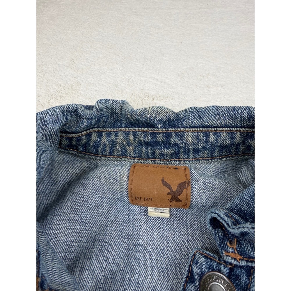 American Eagle Outfitters Denim Vest Women's Blue Jean Button Up Sleeveless - Picture 7 of 9